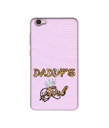 Amazon Brand - Solimo Designer Daddy's Girl in Glitter Pattern 3D Printed Hard Back Case Mobile Cover for Vivo V5