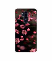 Amazon Brand - Solimo Designer Pink Flowers 3D Printed Hard Back Case Mobile Cover for LG G7 ThinQ