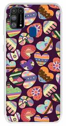 Amazon Brand - Solimo Designer Multicolor Motif Heart Pattern Design Printed Soft Back Case Mobile Cover for Samsung Galaxy M31