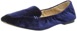 Amazon Brand - The Fix Women's Zaylie Scrunch Loafer Flat, Midnight Navy, 7.5 B US