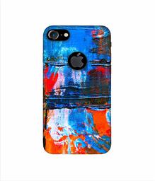 Amazon Brand - Solimo Designer Multicolor Wax On Canvas 3D Printed Hard Back Case Mobile Cover for Apple iPhone 7 (with Logo Cut)