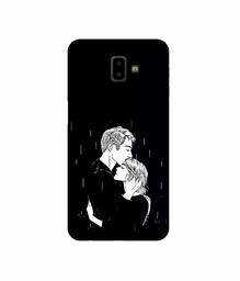 Amazon Brand - Solimo Designer Couples Standing in Rain 3D Printed Hard Back Case Mobile Cover for Samsung Galaxy J6 Plus