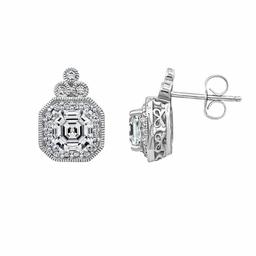 [Find] Amazon Collection Platinum Plated Sterling Silver Clear As (Car Cut Cue bikkuzirukoniaantexi-kusutairusutaddopiasu Binaural Headset for Stud Earrings jee00240 _ 120cl00qd00 