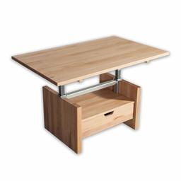 Amazon brand - Alkove - Hayes - Tomas coffee table made of solid wood with pull-out pull-out beech heartwood