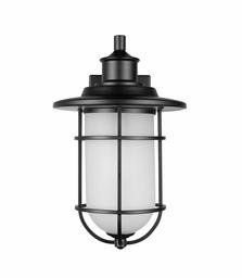 Amazon Brand – Stone & Beam Contemporary Outdoor Wall Sconce with Frosted Glass Shade, 13.5