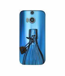 Amazon Brand - Solimo Designer Blue Bottle 3D Printed Hard Back Case Mobile Cover for HTC One M8