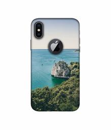 Amazon Brand - Solimo Designer Sea View 3D Printed Hard Back Case Mobile Cover for Apple iPhone X (Logo Cut)