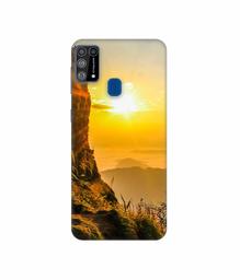 Amazon Brand - Solimo Designer Mountan Side Sun View 3D Printed Hard Back Case Mobile Cover for Samsung Galaxy M31