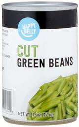 Amazon Brand - Happy Belly Cut Green Beans, 15 oz