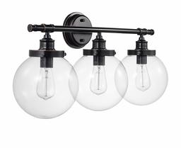 Amazon Brand – Stone & Beam Industrial 5-Piece Vanity Wall Sconce Light and Bathroom Hardware Set, 13.28