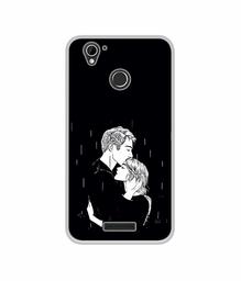 Amazon Brand - Solimo Designer Couples Standing in Rain UV Printed Soft Back Case Mobile Cover for Lyf Water 7S