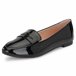 Flavia Women's Black Ballet Flats-6 UK (38 EU) (7 US) (FK/WQ0011/BLK)