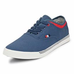 Klepe Men's Navy Vulcansied Canvas Sneakers-11 UK (45 EU) (12 US) (0703C/NVY)