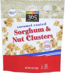 365 Everyday Value, Caramel Coated Sorghum & Nut Clusters, 4 oz