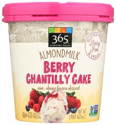 365 Everyday Value, Almondmilk Berry Chantilly Cake Non-Dairy Dessert, 1 pint, (Frozen)