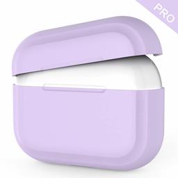 UMI. AirPods Pro Hülle Silikon-Schutzhülle (LED sichtbar) Kompatibel mit Apple AirPods Pro 2019 (Lavendel)