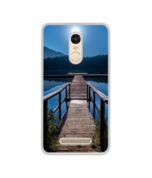 Amazon Brand - Solimo Designer Wooden Beach UV Printed Soft Back Case Mobile Cover for Mi Redmi Note 3