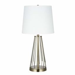 Amazon Brand – Rivet Mid-Century Modern Metal Starburst Table Lamp, LED Bulb Included, 24.5