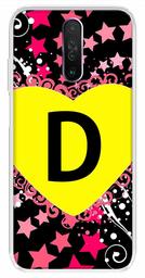 Amazon Brand - Solimo Designer Multicolor Heart Pattern Alphabet-D Printed Soft Back Case Mobile Cover for Poco X2 / Xiaomi Redmi K30