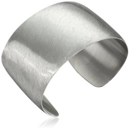 Women's Brushed Finish Stainless Steel Cuff Bracelet