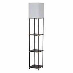 Amazon Brand – Ravenna Home Floor Lamp with Shelves, LED Light Bulb included, 62.75