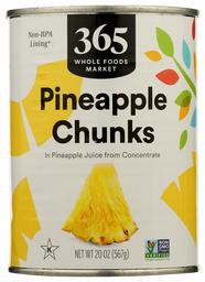 365 Everyday Value, Pineapple Chunks in Pineapple Juice from Concentrate, 20 oz