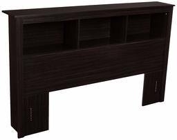 AmazonBasics Functional Bookcase Storage Headboard - Queen, Cappuccino