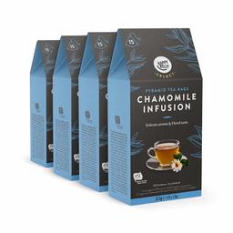 Amazon Brand - Happy Belly Select Herbal Tea Teabags Chamomile 4x15 Pyramides