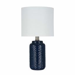 Amazon Brand – Ravenna Home Chevron-Patterned Table Lamp, Bulb Included, 15