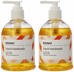 Amazon Brand - Solimo Handwash Liquid, Orange Ginger - 250 ml (Pack of 2)