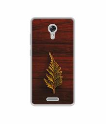 Amazon Brand - Solimo Designer Leaf on Wood UV Printed Soft Back Case Mobile Cover for Panasonic Eluga A3 Pro