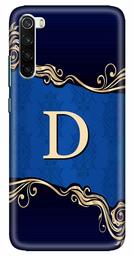 Amazon Brand - Solimo Designer Blue Pattern Alphabet-D 3D Printed Hard Back Case Mobile Cover for Xiaomi Redmi Note 8