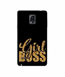 Amazon Brand - Solimo Designer Sparkle Girl Boss 3D Printed Hard Back Case Mobile Cover for Samsung Galaxy Note 4