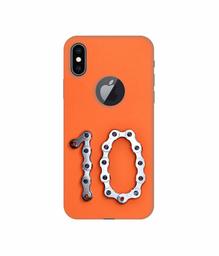 Amazon Brand - Solimo Designer Number Ten 3D Printed Hard Back Case Mobile Cover for Apple iPhone Xs Max (Logo Cut)