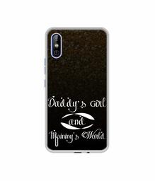 Amazon Brand - Solimo Designer Daddy's Girl and Mummy World UV Printed Soft Back Case Mobile Cover for Tecno Spark Go