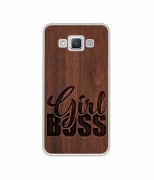 Amazon Brand - Solimo Designer Girl Boss On Wood UV Printed Soft Back Case Mobile Cover for Samsung Galaxy A5