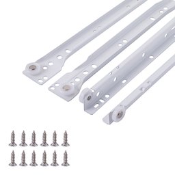 AmazonBasics Euro Bottom Mount Drawer Slides, 10 Inch, White Powder Coat, 1 Pair