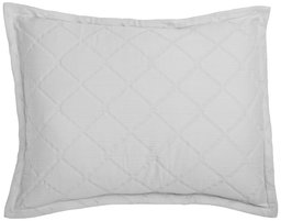 Pinzon Stone Washed Diamond Matelasse European Sham, Grey