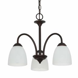 Amazon Brand – Ravenna Home Classic 3 Light Chandelier, Bulbs Included, Adjustable 15-72