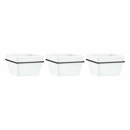 AmazonBasics Wall Planter, Square - White/Black (3-Pack)