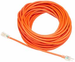 AmazonBasics 12/3 SJTW Cable de extensión iluminado resistente (color rosado), 30.5 m, Anaranjado