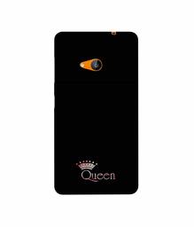 Amazon Brand - Solimo Designer Queen 3D Printed Hard Back Case Mobile Cover for Microsoft Lumia 535