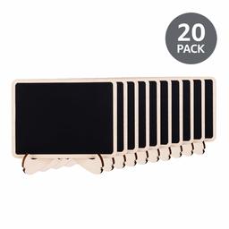 AmazonBasics Wood Mini Chalkboards Signs with Support Easels, 20 Pack