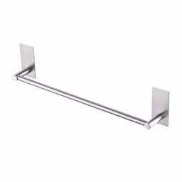 Umi by Amazon Towel Rail Self Adhesive Bathroom Single Towel Holder Bar 16-Inch 40CM 304 Stainless Steel Square Base Brushed, A7000S40-2