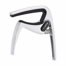 AmazonBasics Zinc Alloy Guitar Capo for Ukulele and Banjo, Silver, 1-Piece