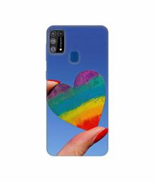 Amazon Brand - Solimo Designer Heart 3D Printed Hard Back Case Mobile Cover for Samsung Galaxy M31