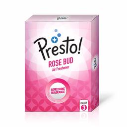 Amazon Brand - Presto! Air Freshener Pocket, Rose Bud - 10 g (Pack of 3)