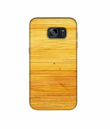 Amazon Brand - Solimo Designer Yellow Brush Texture 3D Printed Hard Back Case Mobile Cover for Samsung Galaxy S7 Edge