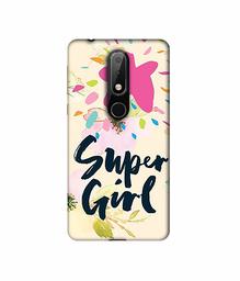 Amazon Brand - Solimo Designer Super Girl 3D Printed Hard Back Case Mobile Cover for Nokia 6.1 Plus