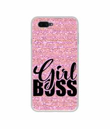 Amazon Brand - Solimo Designer Girl Boss On Pink Sparkle UV Printed Soft Back Case Mobile Cover for Oppo A3S